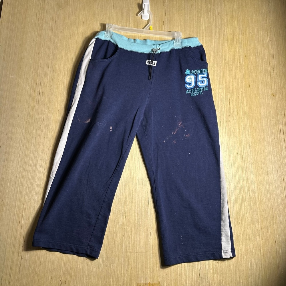 Vintage Mud Athletic Pants Womens Extra Large Blue Relaxed Loungewear 90s